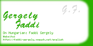 gergely faddi business card